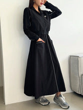 DAZY 2pcs Women Casual Set: Front Zip Long Sleeve Top And Skirt